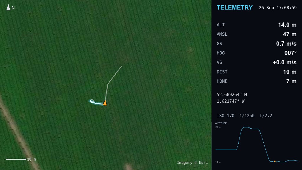 A map replay with the telematics and no footage
